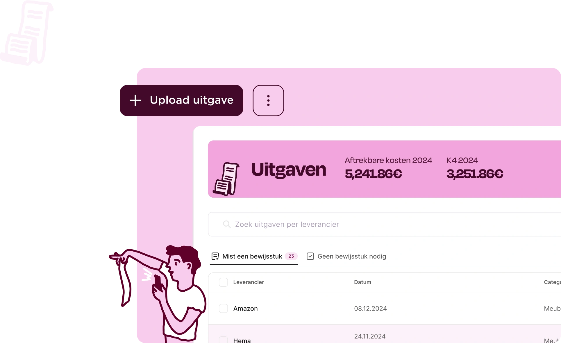 Verlies nooit meer een bonnetje