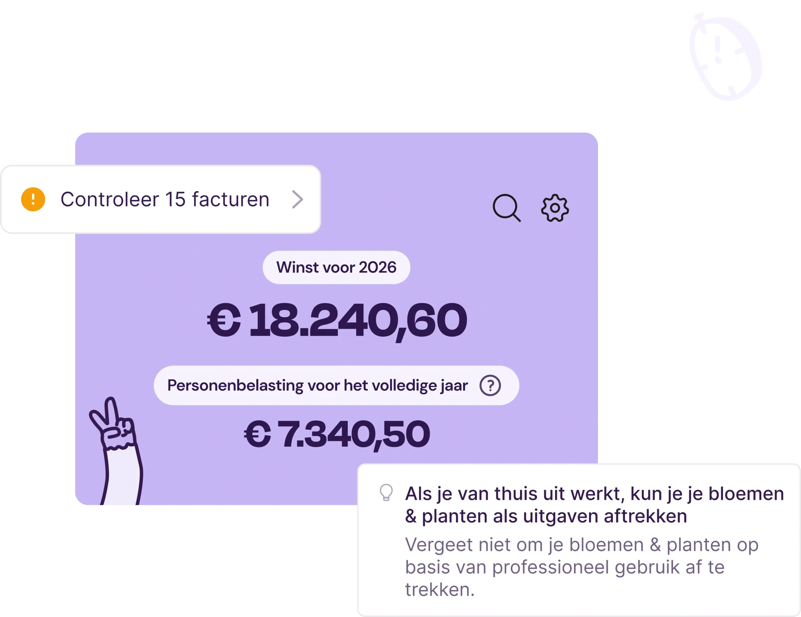 Weet op elk moment hoeveel je overhoudt na belastingen