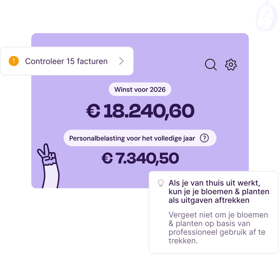 Weet op elk moment hoeveel je overhoudt na belastingen